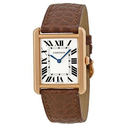 montre cartier femme tank bracelet cuir|montres tank de cartier.